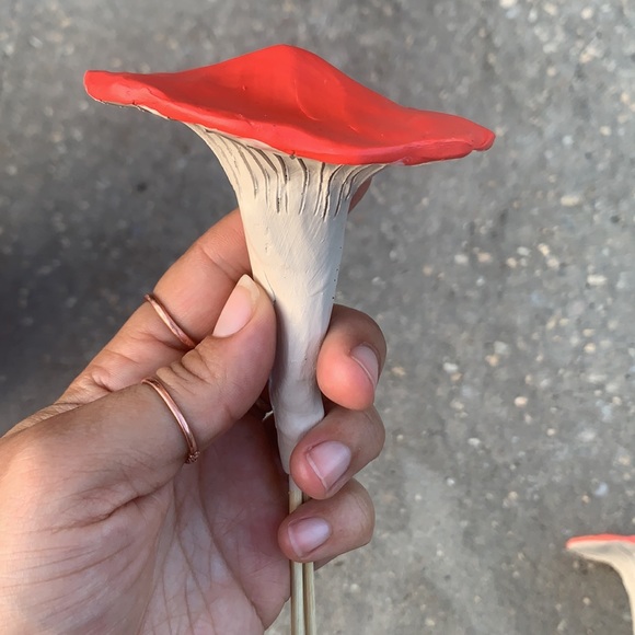 🍄🌈 Handmade Mushroom Garden Stakes Custom Order of 5 - Picture 4 of 13